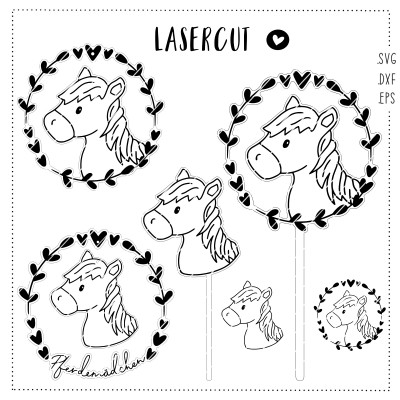 Lasercut Pony Molly SVG DXF EPS