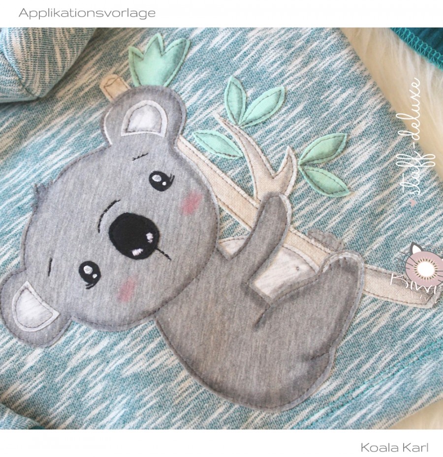 Koala Karl stuffdeluxe Applikation Applikationsvorlage 